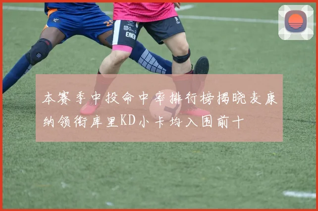 本赛季中投命中率排行榜揭晓麦康纳领衔库里KD小卡均入围前十